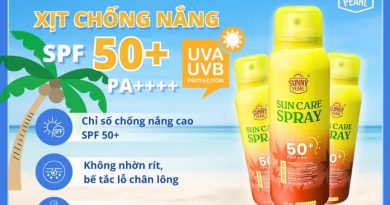 chai xịt chống nắng body