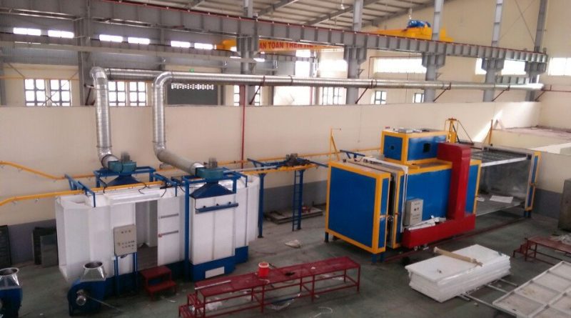 dây chuyền sơn tĩnh điện tự động